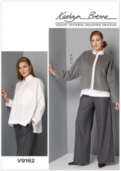 9162 VOGUE KATHRYN BRENNE LOOSE LINED JACKET, BOXY SHIRT, PANTS PATTERN 4-14 uncut